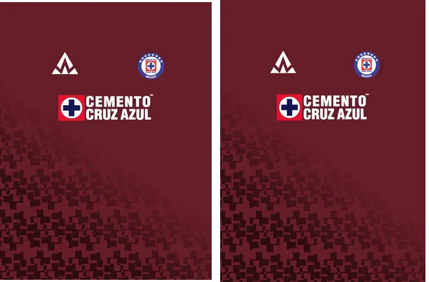 3 CAMISETA CRUZ AZUL BURDEOS