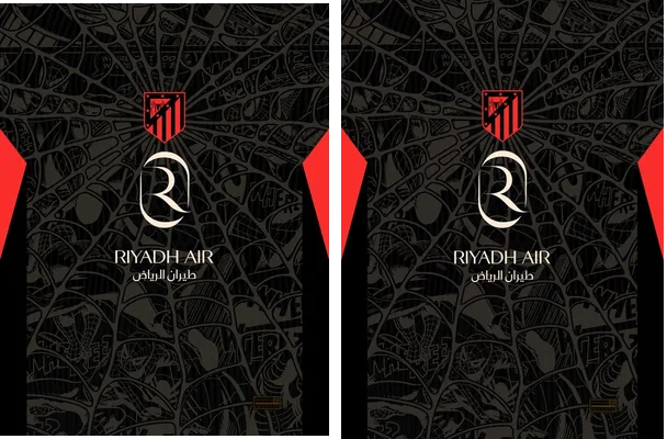 Atletico de Madrid Black Spiderman Grunge