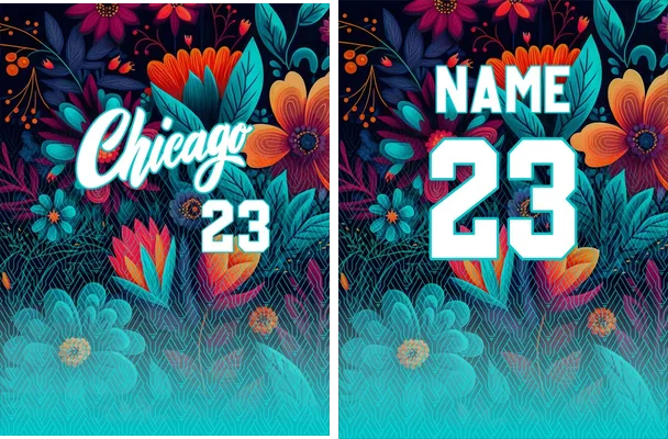 BASKETBALL DESING FLORAL