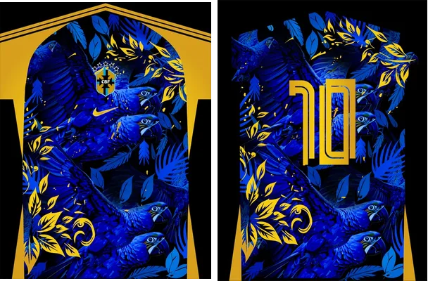 BRASIL CONCEPTO FLORAL DORADO AZUL 2025