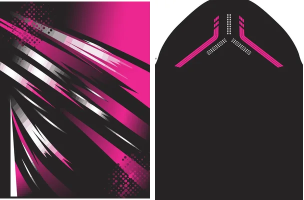 CHINITO JERSEY NEGRO FUCSIA