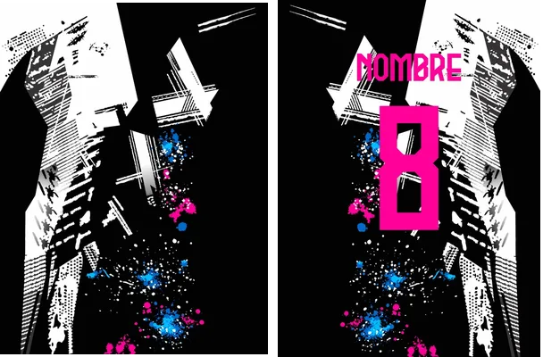 Chinito fucsia Grunge 25