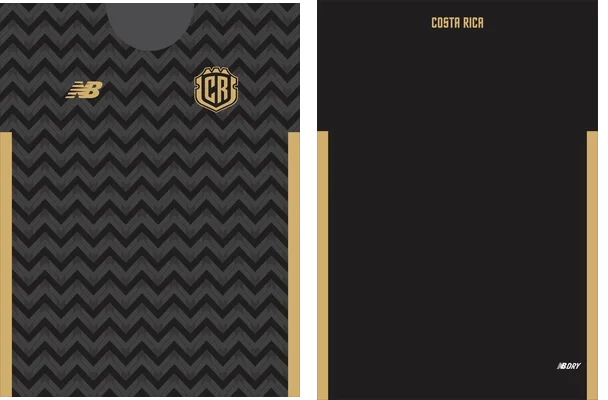 Costa Rica Black Golden Concept