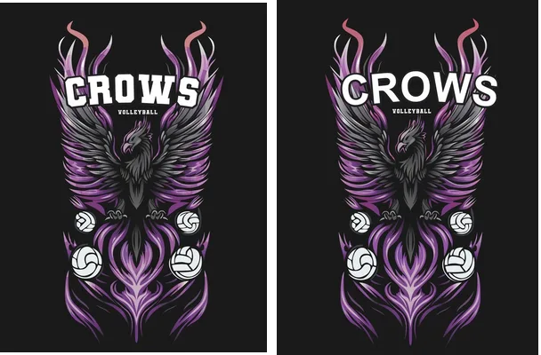Crows Purple y Blue Design