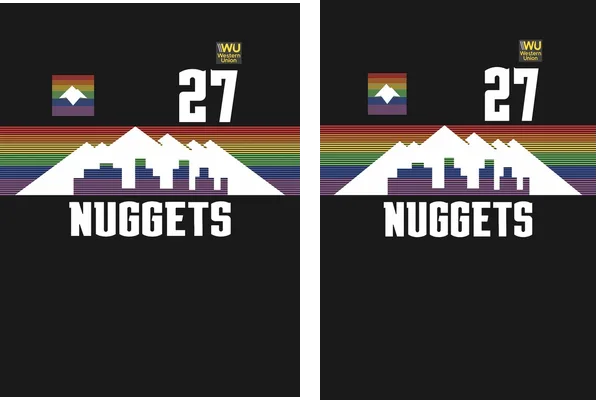 DENVER NUGGETS MAILLOT SKYLINE BLACK