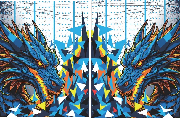 DRAGÓN AZUL GEOMETRIC 2024