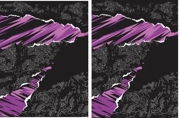 Design Broken Negro Morado