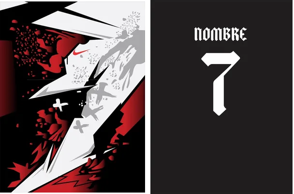 Design Negro Rojo Blanco