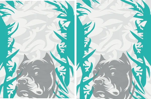 Dog Green y Grey Design