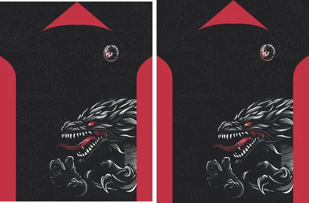Dragon Red y Blue Design Q 1