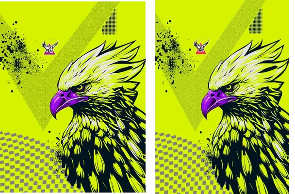 Eagles Pattern Grunge Neon