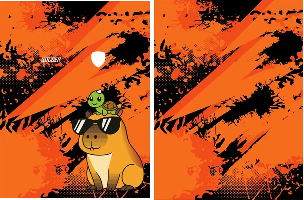 JERSEY CAPIBARA NARANJA GRUNGE 2025