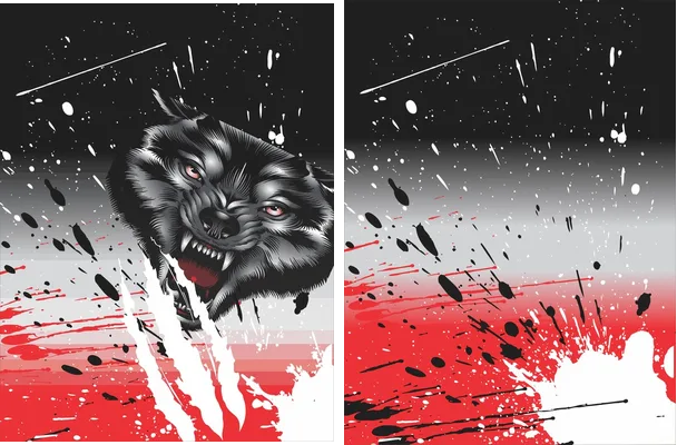 JERSEY LOBO MANCHAS ROJO NEGRO