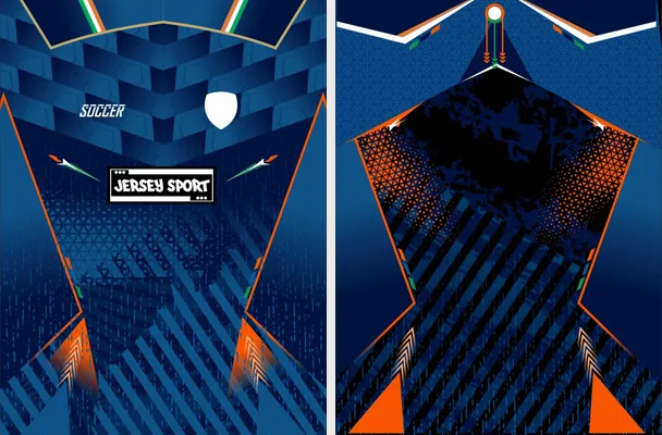 JERSEY SPORT GRUNGE GEOMETRIC AZUL