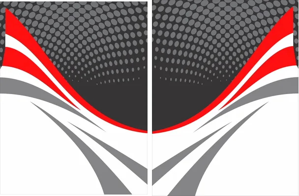 JERSEY TEXTURA CIRCULOS NEGRO ROJO