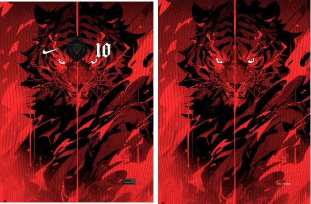 JERSEY TIGRE ROJO NEGRO 2024