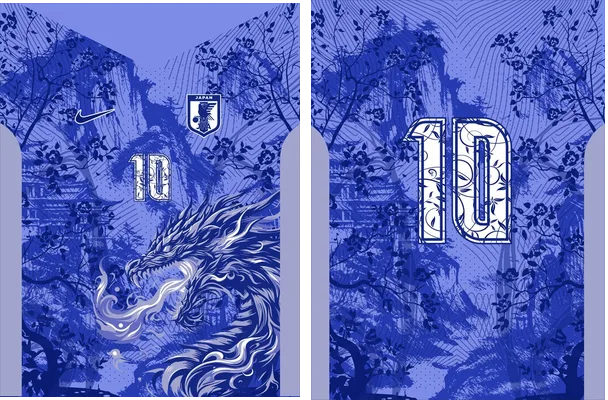 Japon Fantasy Dragon Blue