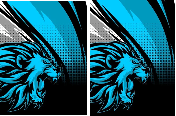 Lion Blue and Black
