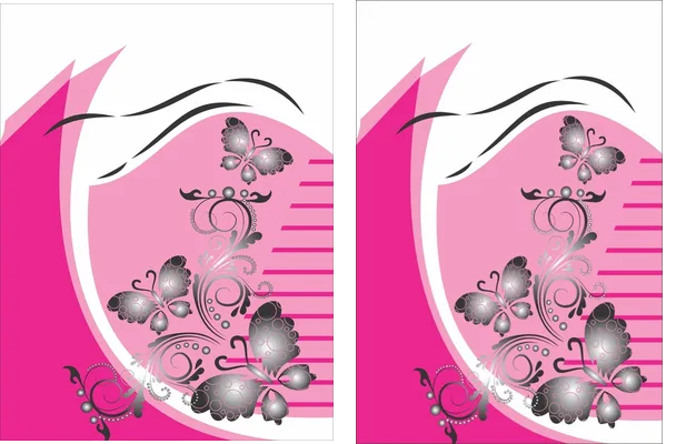 Mariposas Degradado Floral Fucsia