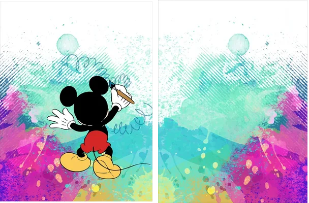 Mickey Mouse Grunge Colors 25