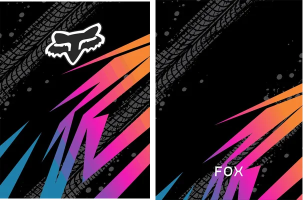 Motocross Fox Degrade Neon