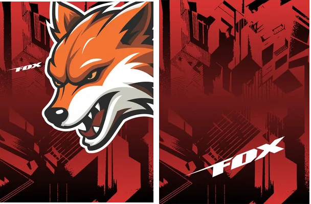 Motocross Fox Degrade Red Q 1