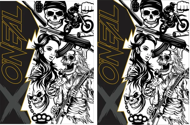 Motocross ONeal Black White PRO