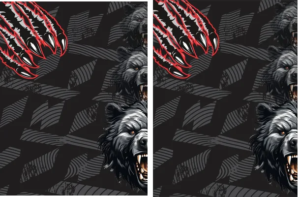 Oso Geometric Textura Negro