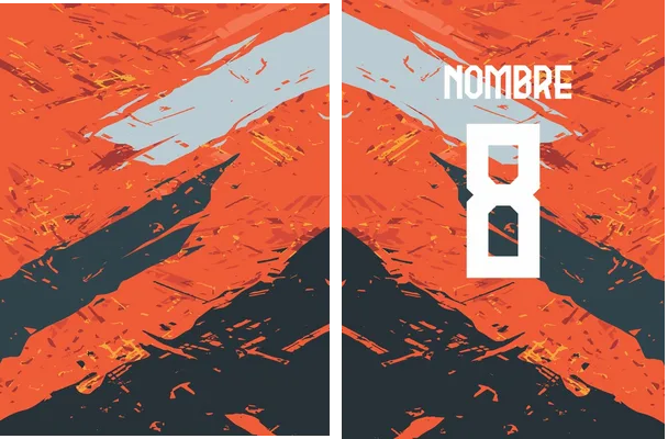Pattern Geometric Grunge Naranja
