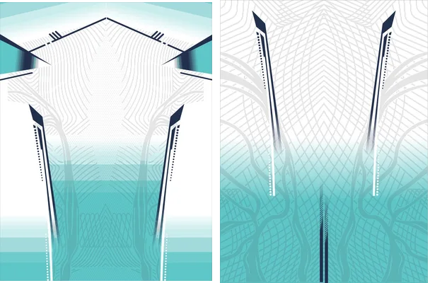 Pattern Lineas Turquesa Degradado