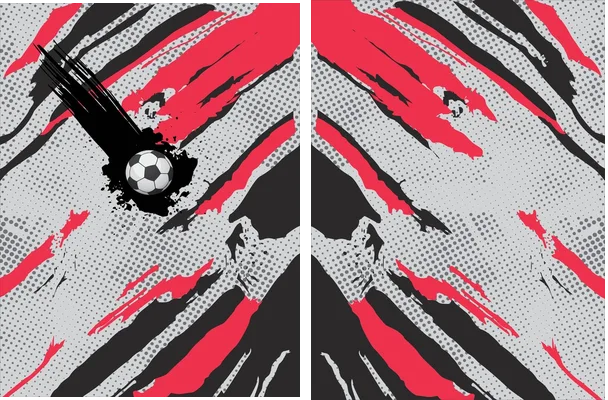 Pattern Sport Grunge Negro Rojo