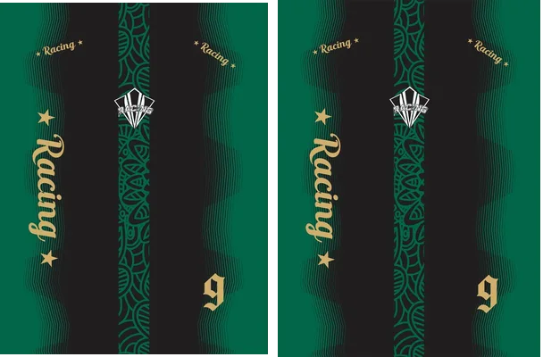 Personalizado Racing Negro Verde