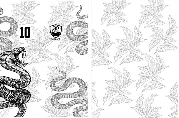 Serpiente Blanco Negro 24 Q 1