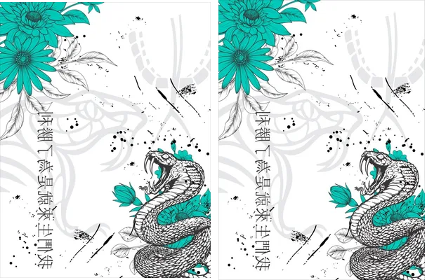 Serpiente Floral Verde Interclasse 24