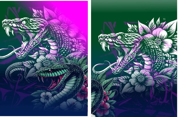Serpiente Floral Verde Interclasse Q 1