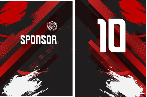 Sponsor Grunge Negro Rojo Blanco