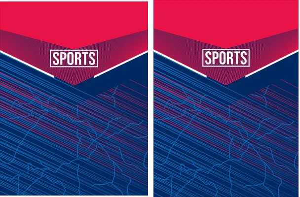 Sports Lines Blue Red