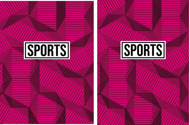 Sports Lines Pink Exagonals