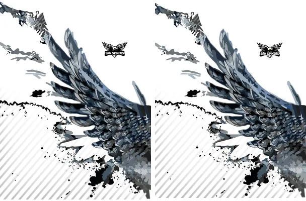 Sports Pattern Eagle Wings