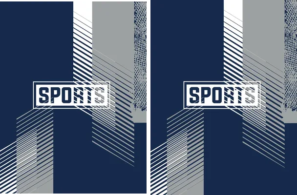 Sports Pattern Gray y White Lines
