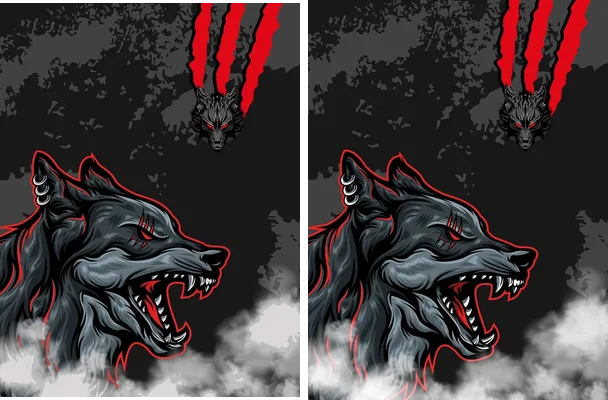 Sports Pattern Wolf Red