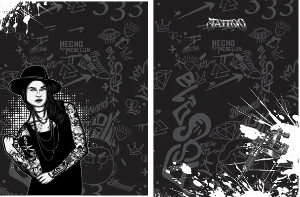 Tattoo Lady Black