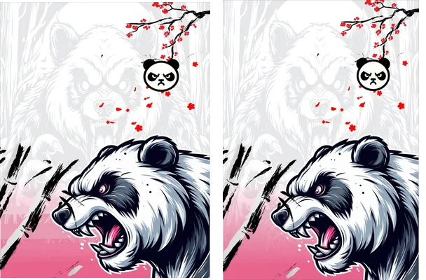 Team Panda rosado trasparente
