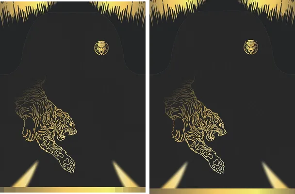 Tigre Gold y Black Design