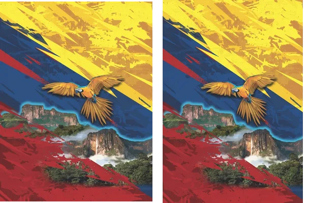 Venezuela Flora y Fauna Concept