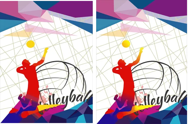 Voleyball Colores Lineas