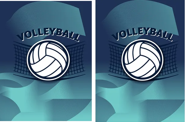 Volleyball Geometric Lines