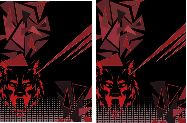 Wolf Red Geometric Concept