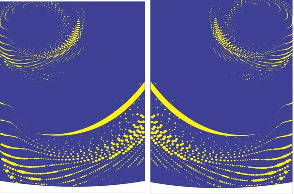 Zhouka Azul Puntos Amarillo