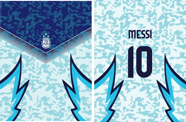 argentina concept lines blue